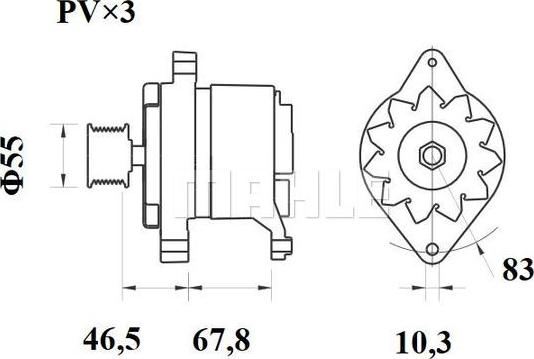 MAHLE MG 406 - Laturi inparts.fi