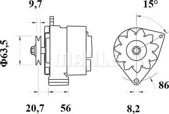 MAHLE MG 401 - Laturi inparts.fi