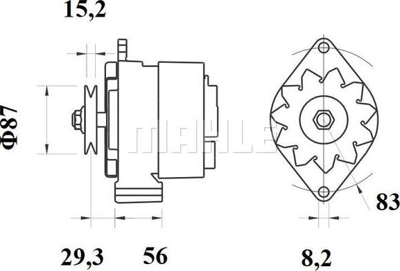 MAHLE MG 438 - Laturi inparts.fi