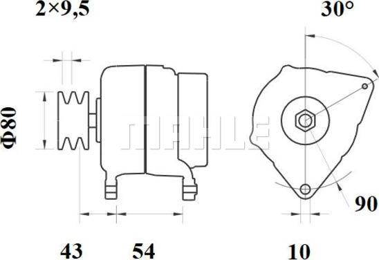 MAHLE MG 472 - Laturi inparts.fi