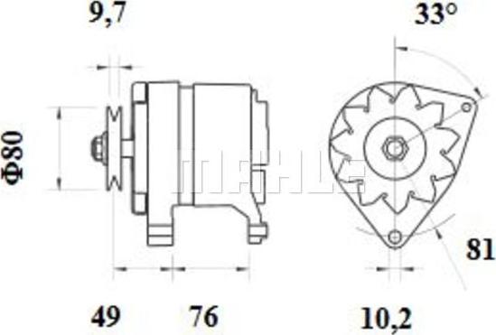 MAHLE MG 599 - Laturi inparts.fi