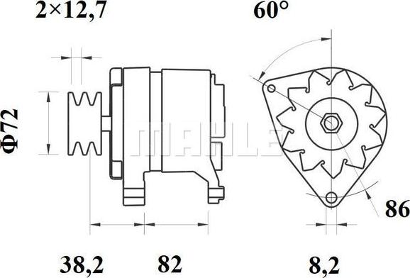 MAHLE MG 590 - Laturi inparts.fi