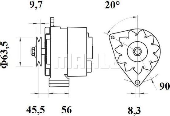 MAHLE MG 598 - Laturi inparts.fi