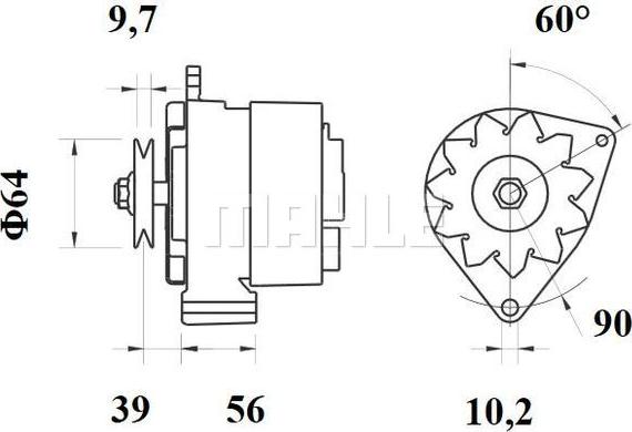 MAHLE MG 593 - Laturi inparts.fi