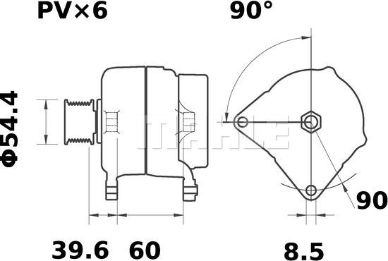 MAHLE MG 555 - Laturi inparts.fi