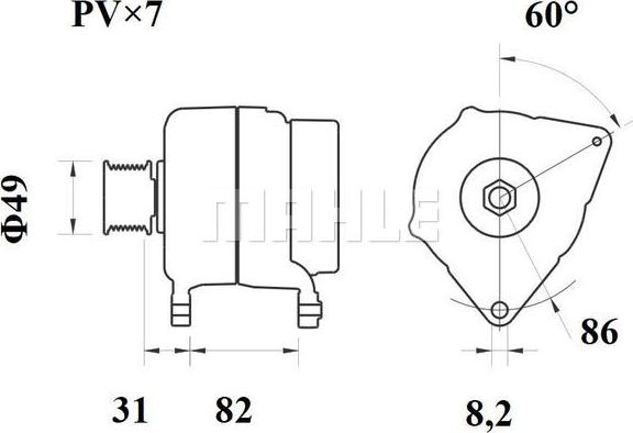 MAHLE MG 552 - Laturi inparts.fi