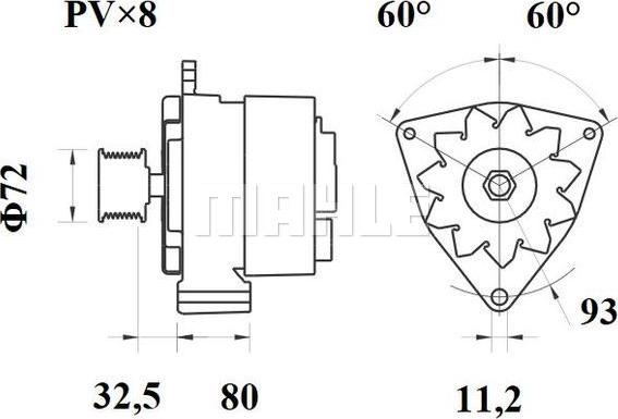 MAHLE MG 586 - Laturi inparts.fi