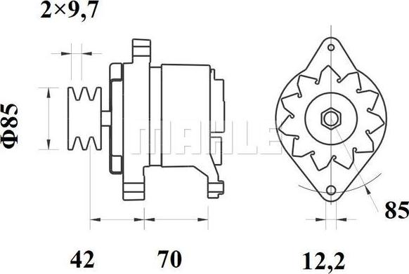 MAHLE MG 524 - Laturi inparts.fi