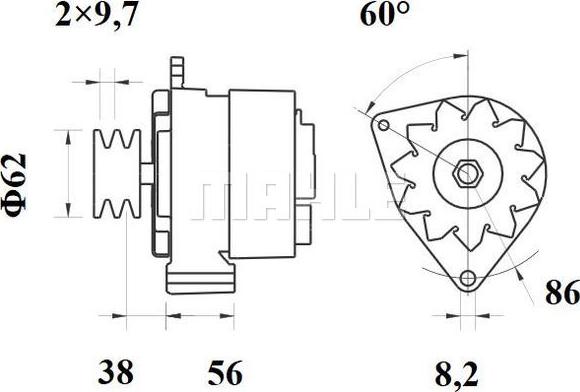 MAHLE MG 523 - Laturi inparts.fi