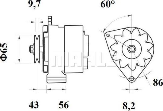 MAHLE MG 527 - Laturi inparts.fi