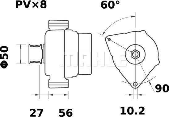 MAHLE MG 571 - Laturi inparts.fi