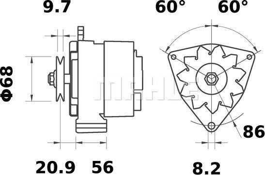 MAHLE MG 604 - Laturi inparts.fi