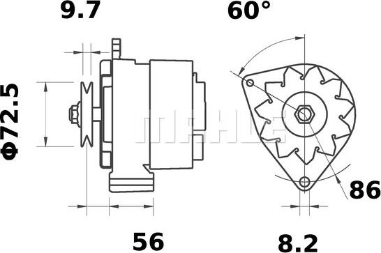 MAHLE MG 628 - Laturi inparts.fi