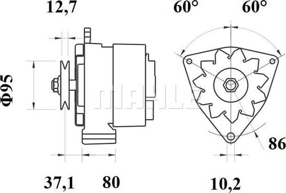 MAHLE MG 158 - Laturi inparts.fi