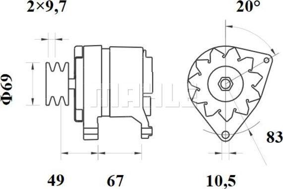 MAHLE MG 153 - Laturi inparts.fi