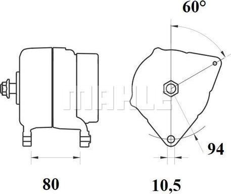 MAHLE MG 1091 - Laturi inparts.fi