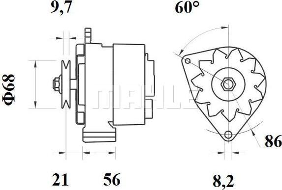 MAHLE MG 104 - Laturi inparts.fi