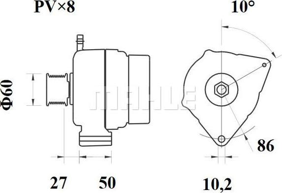 MAHLE MG 108 - Laturi inparts.fi