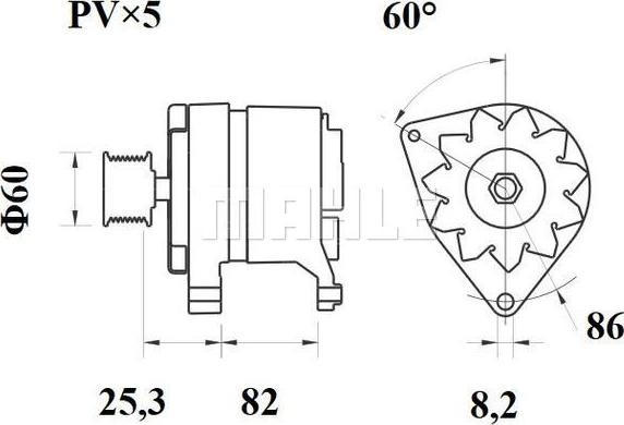 MAHLE MG 102 - Laturi inparts.fi