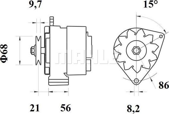 MAHLE MG 187 - Laturi inparts.fi