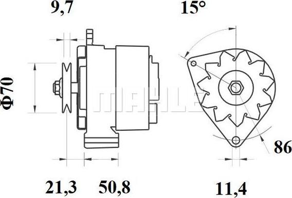 MAHLE MG 17 - Laturi inparts.fi