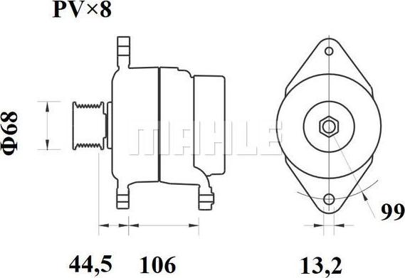 MAHLE MG 814 - Laturi inparts.fi