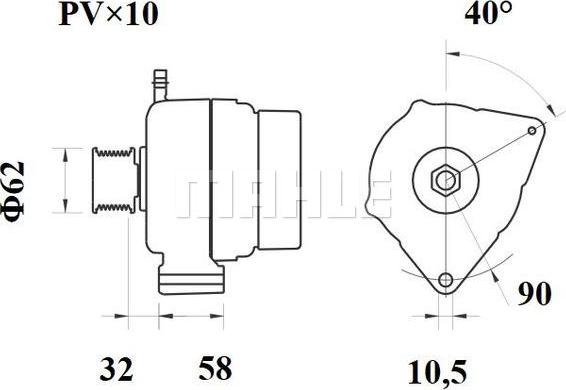 MAHLE MG 883 - Laturi inparts.fi