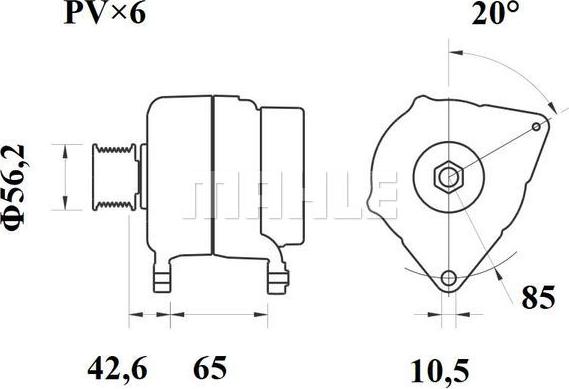 MAHLE MG 387 - Laturi inparts.fi