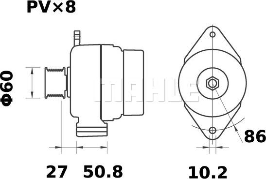 MAHLE MG 327 - Laturi inparts.fi