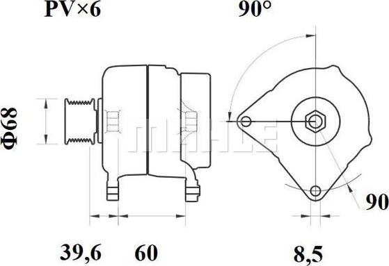 MAHLE MG 291 - Laturi inparts.fi