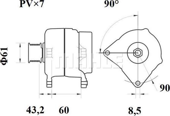 MAHLE MG 242 - Laturi inparts.fi