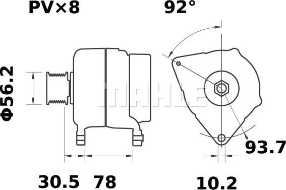 MAHLE MG 74 - Laturi inparts.fi