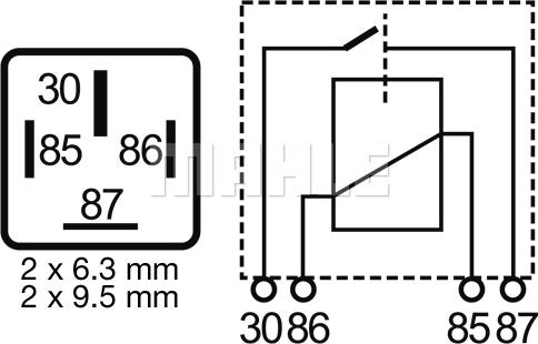 MAHLE MR 35 - Rele, työvirta inparts.fi