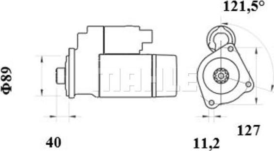 MAHLE MS 996 - Käynnistinmoottori inparts.fi