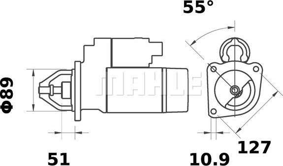 MAHLE MS 94 - Käynnistinmoottori inparts.fi