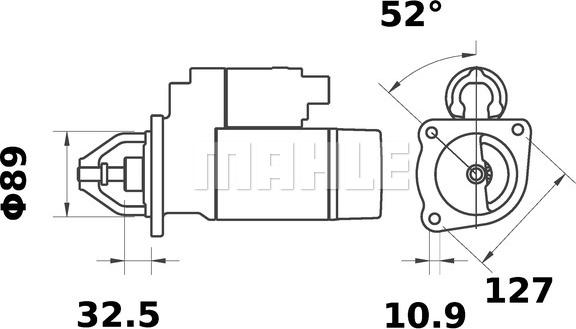 MAHLE MS 95 - Käynnistinmoottori inparts.fi