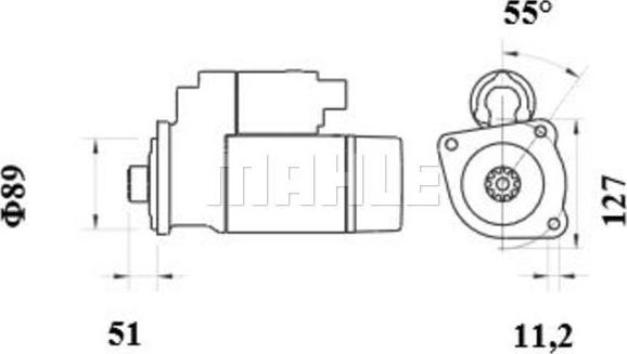 MAHLE MS 971 - Käynnistinmoottori inparts.fi