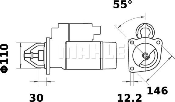 MAHLE MS 448 - Käynnistinmoottori inparts.fi