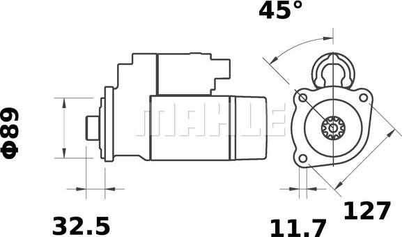 MAHLE MS 447 - Käynnistinmoottori inparts.fi