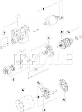 MAHLE MS 455 - Käynnistinmoottori inparts.fi