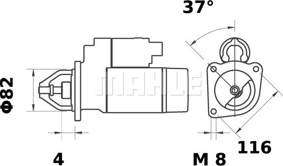 MAHLE MS 453 - Käynnistinmoottori inparts.fi