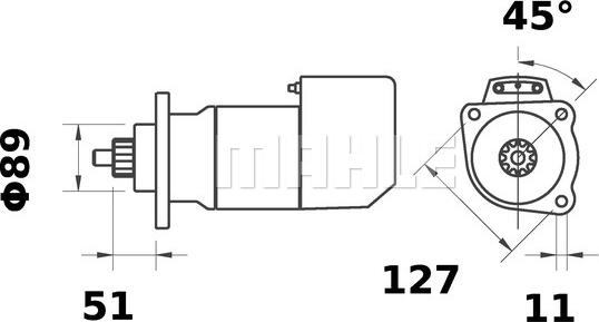 MAHLE MS 457 - Käynnistinmoottori inparts.fi