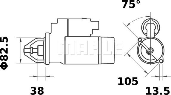 MAHLE MS 45 - Käynnistinmoottori inparts.fi