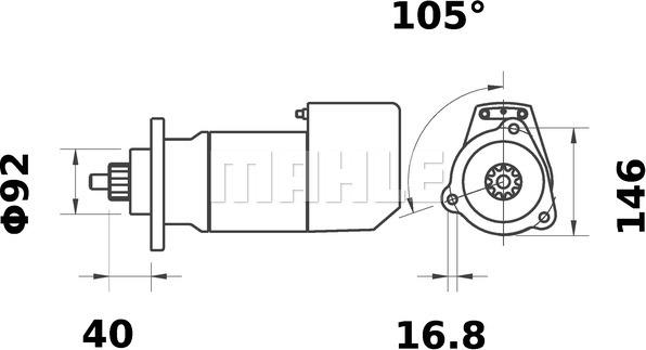 MAHLE MS 460 - Käynnistinmoottori inparts.fi