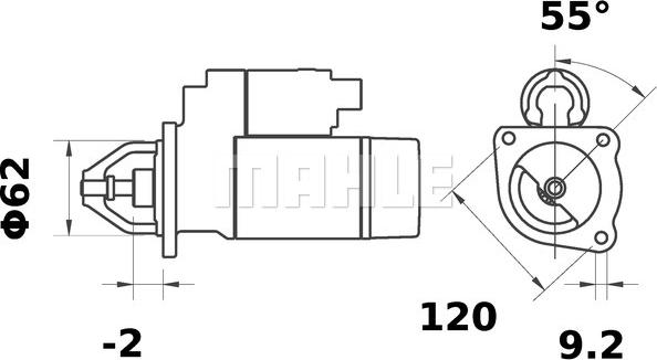 MAHLE MS 40 - Käynnistinmoottori inparts.fi