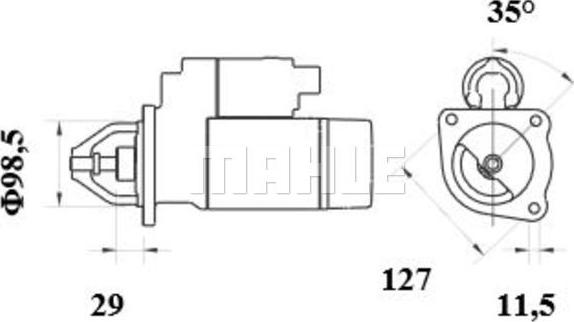 MAHLE MS 417 - Käynnistinmoottori inparts.fi