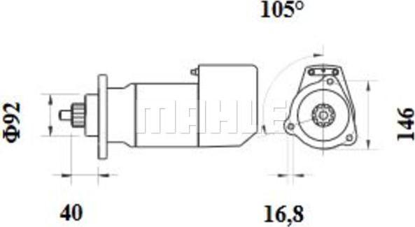 MAHLE MS 472 - Käynnistinmoottori inparts.fi