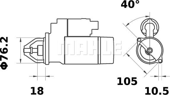 MAHLE MS 59 - Käynnistinmoottori inparts.fi