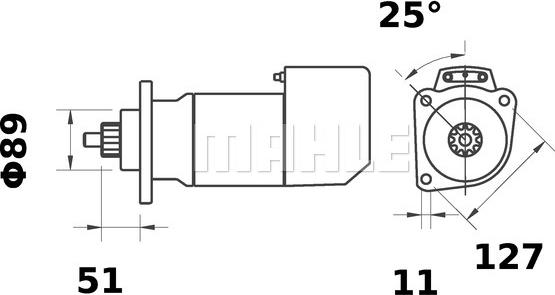 MAHLE MS 545 - Käynnistinmoottori inparts.fi