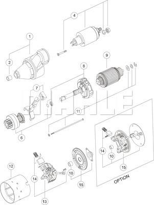 MAHLE MS 656 - Käynnistinmoottori inparts.fi